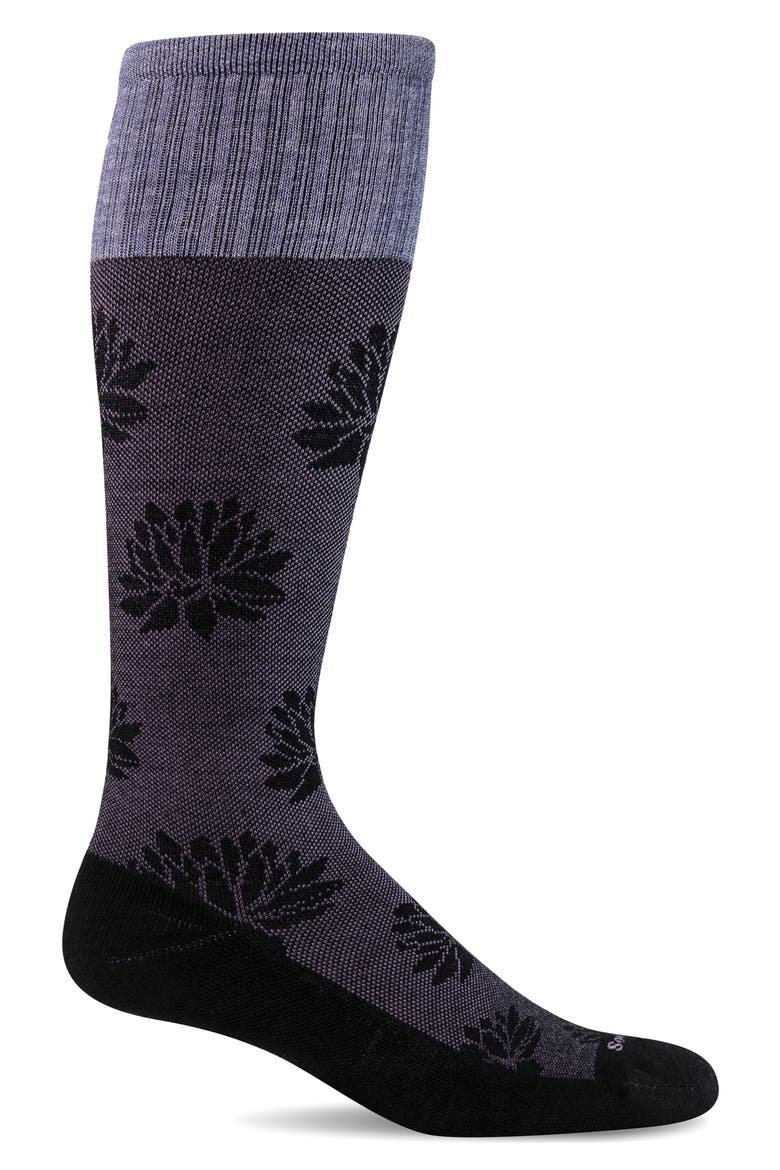 Lotus Lift Compression Socks, Main, color, BLACK