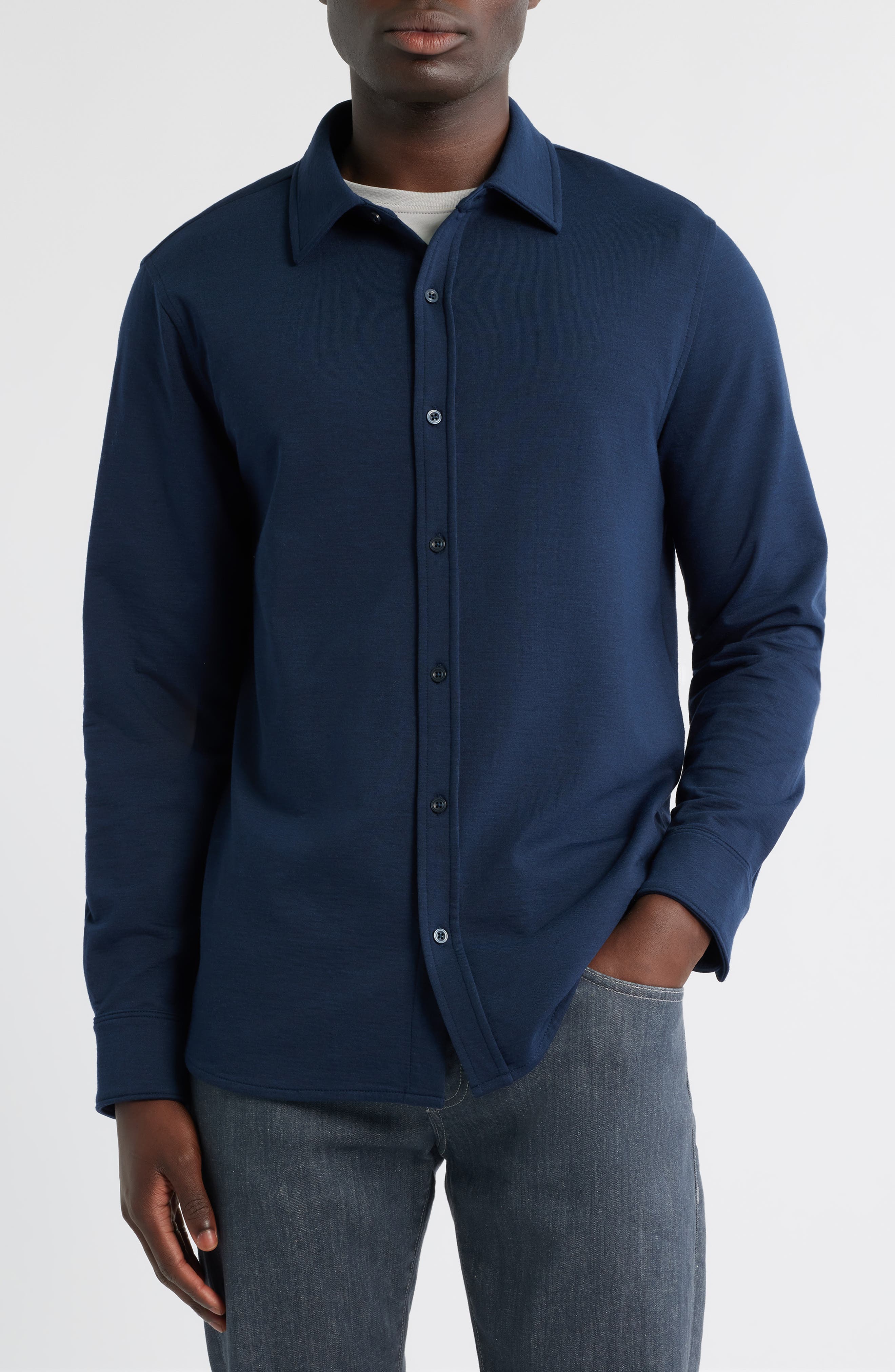 Nordstrom Knit Button-Up Shirt
