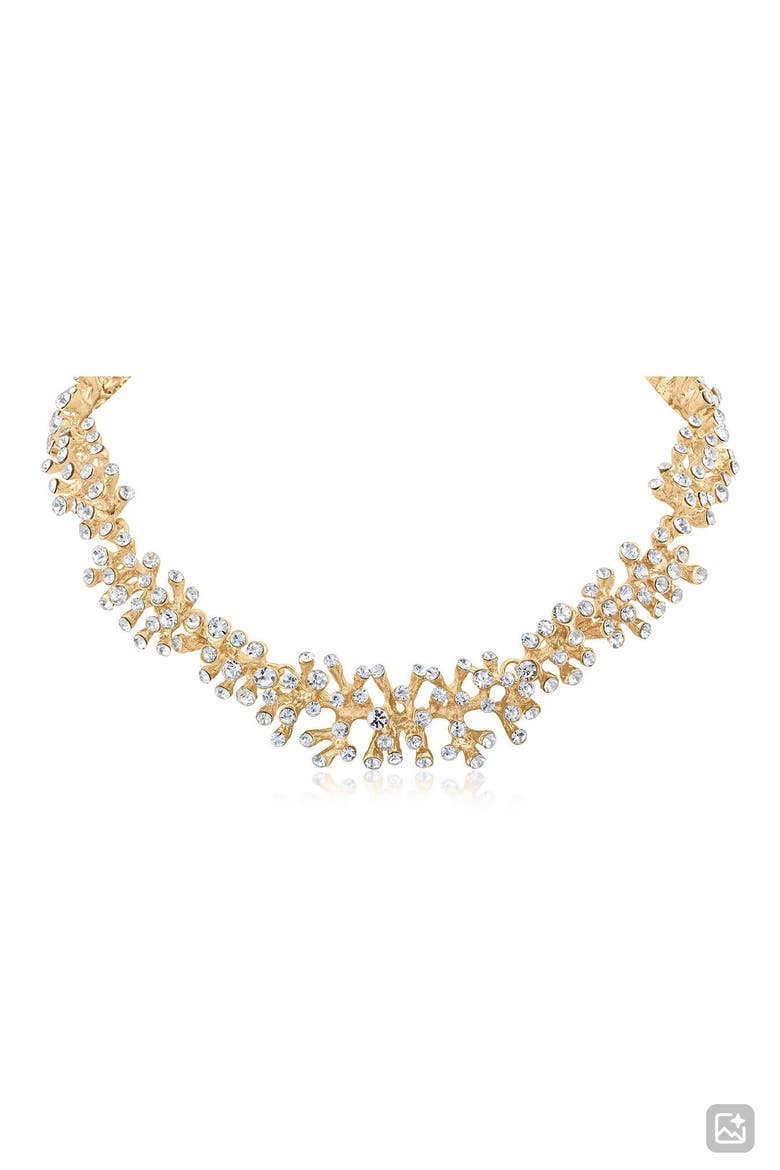Riviere Crystal Cluster Collar Necklace (Nordstrom Exclusive), Main, color, CLEAR GOLD