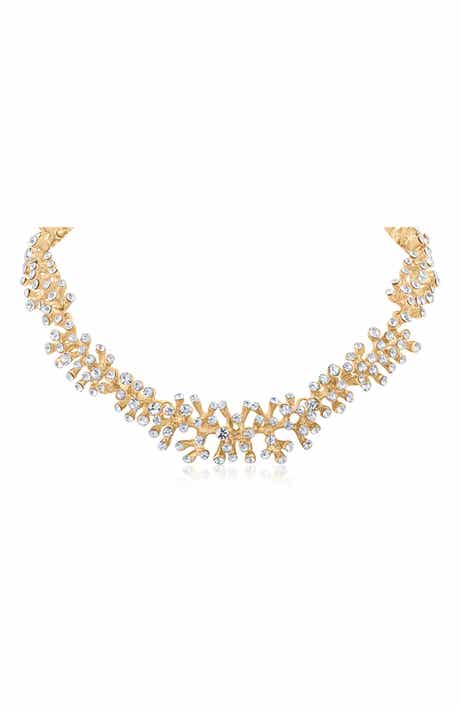 JARDIN Riviere Crystal Cluster Collar Necklace