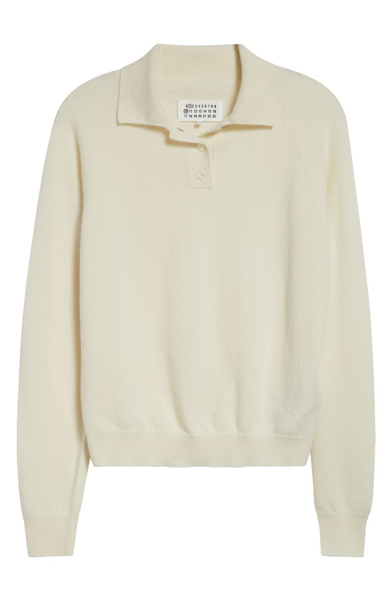 Maison Margiela Virgin Wool Polo Sweater, Alternate, color, 