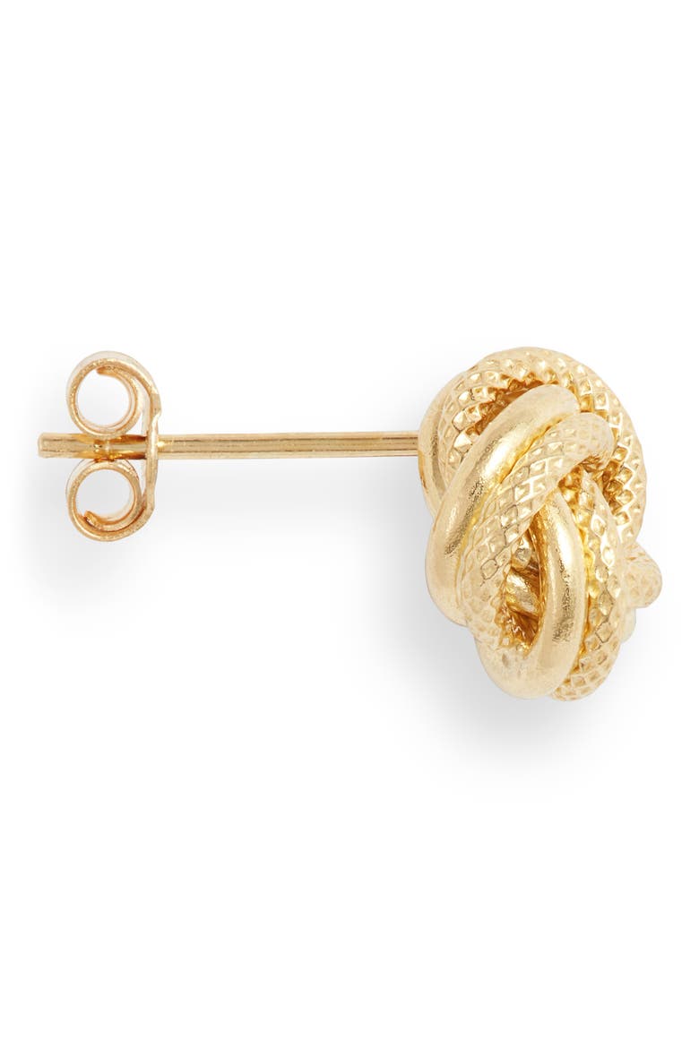 14K Gold Knot Stud Earrings, Alternate, color, YELLOW GOLD