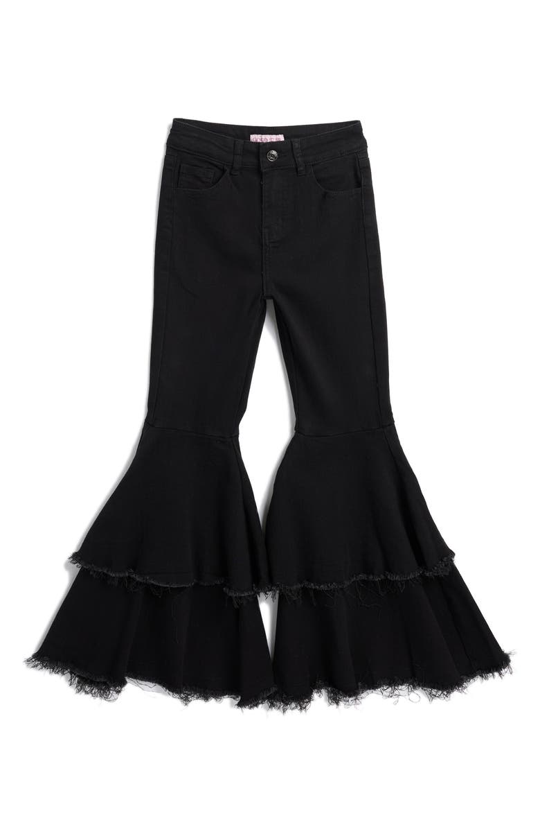 GOGO STAR Kids' Double Ruffle Flare Leg Jeans, Main, color, 