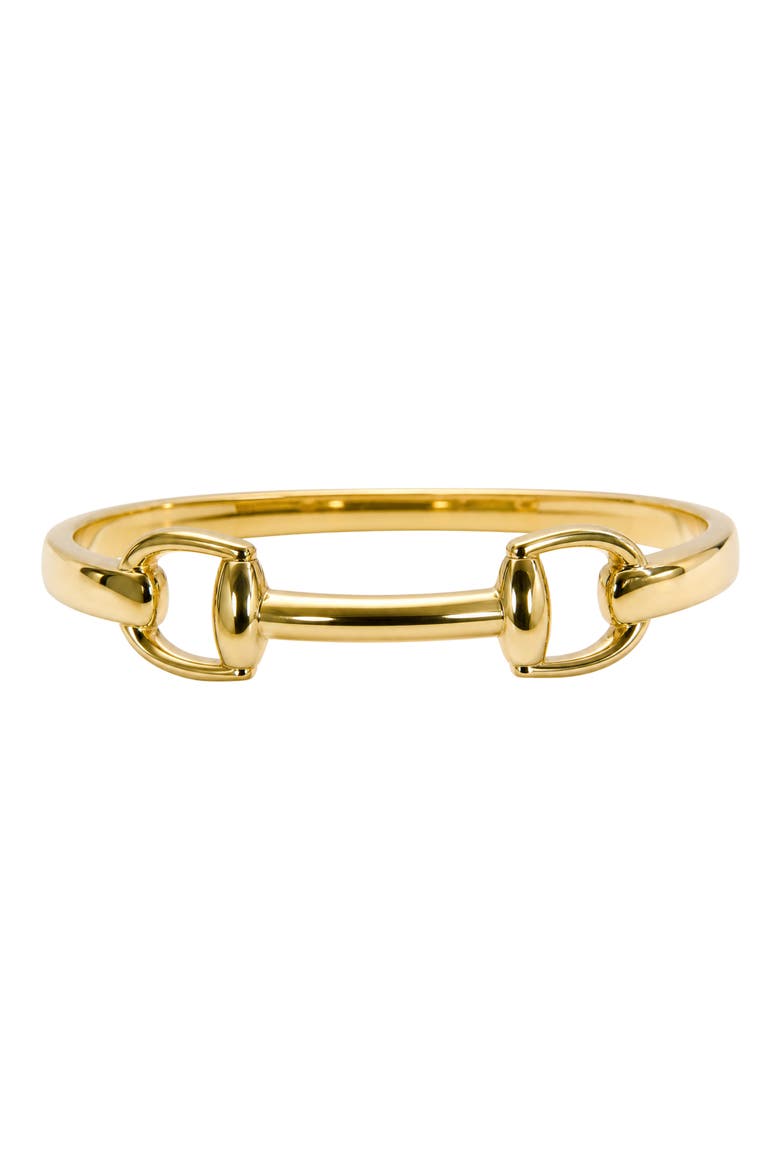 Horse Bit Bangle Bracelet, Main, color, GOLD