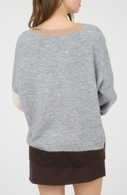 Blu Pepper Two-tone Sweater In Multi