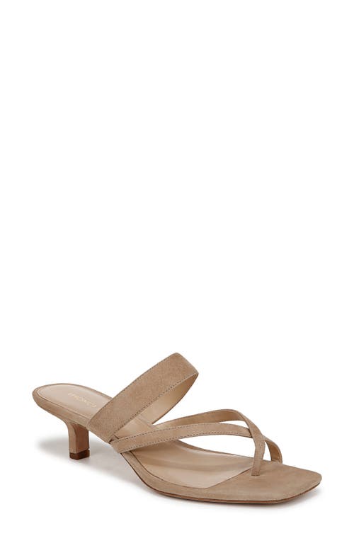 Veronica Beard Alanis Leather Crisscross Slide Sandals In Sand