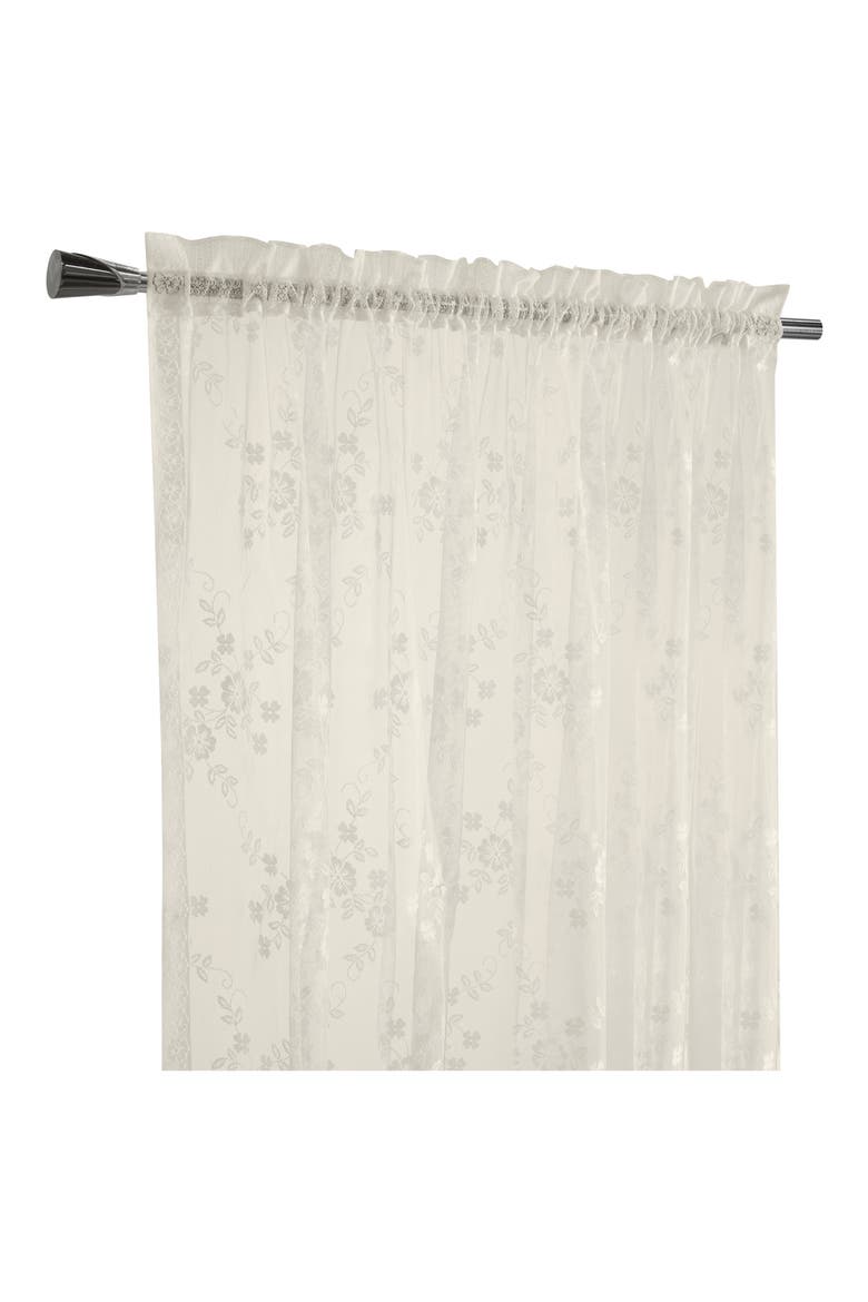 Single Indoor Curtain Panel, Alternate, color, EGGSHELL