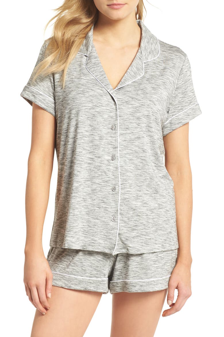 Moonlight Short Pajamas, Main, color, GREY SPACEDYE