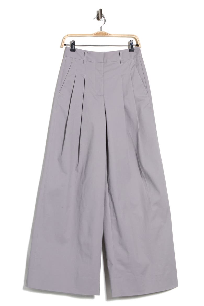 Juliana Wide Leg Pleated Pants, Alternate, color, LIGHT GREY