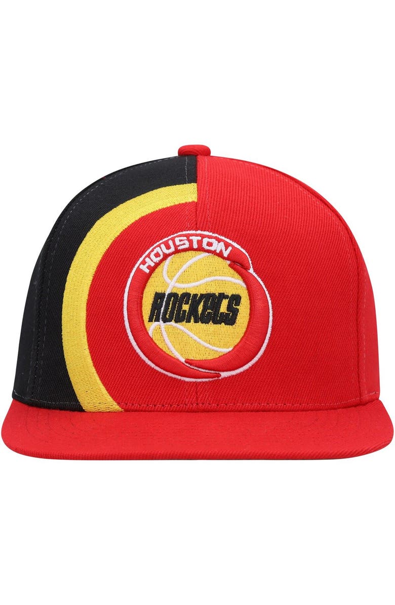 Mitchell & Ness Men's Mitchell & Ness Red Houston Rockets Hardwood Classics Retroline Snapback Hat, Alternate, color, 