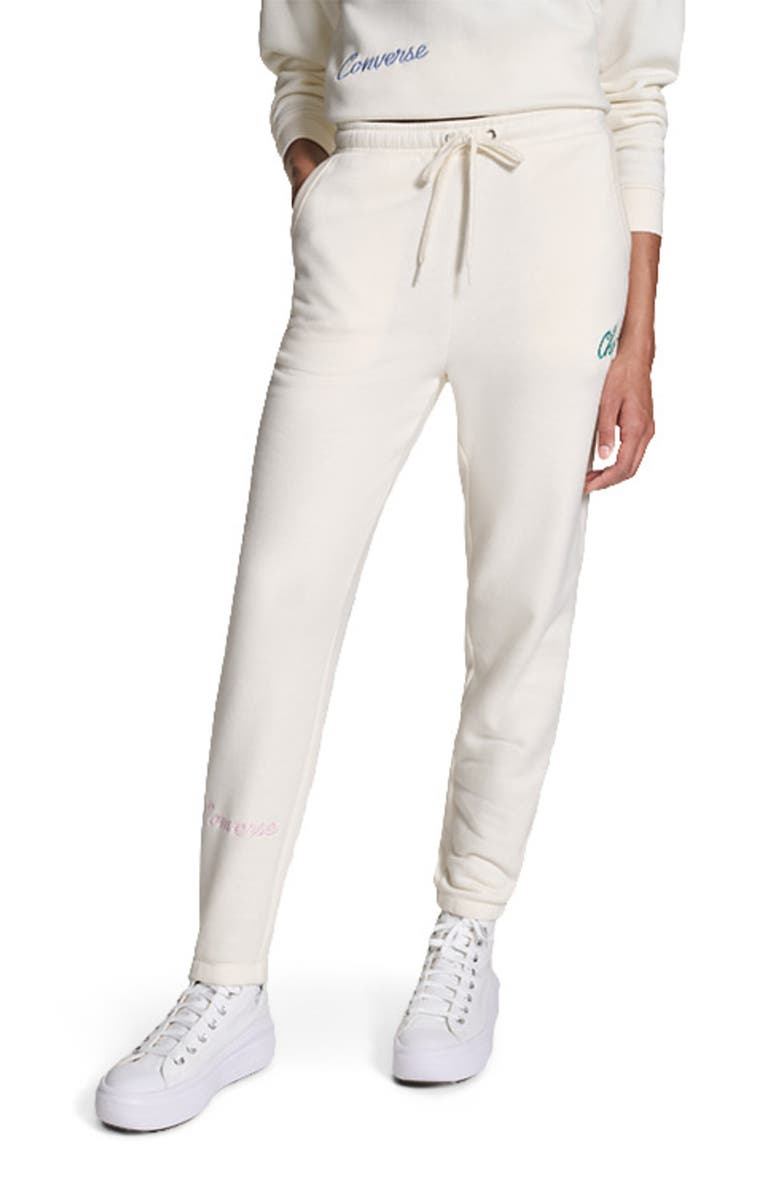 Converse Chuck Taylor Script Joggers, Alternate, color, Converse Egret