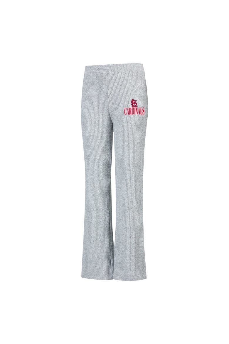 Women's Concepts Sport Gray St. Louis Cardinals Juniper Rib Knit Flare Sleep Pants, Alternate, color, Gray
