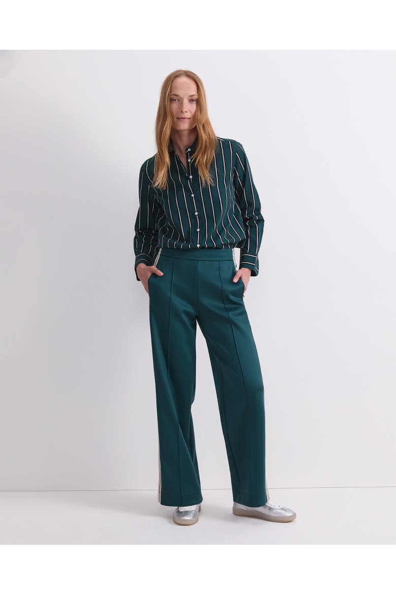 Lina Track Wide-Leg Trousers, Alternate, color, Dark Jade
