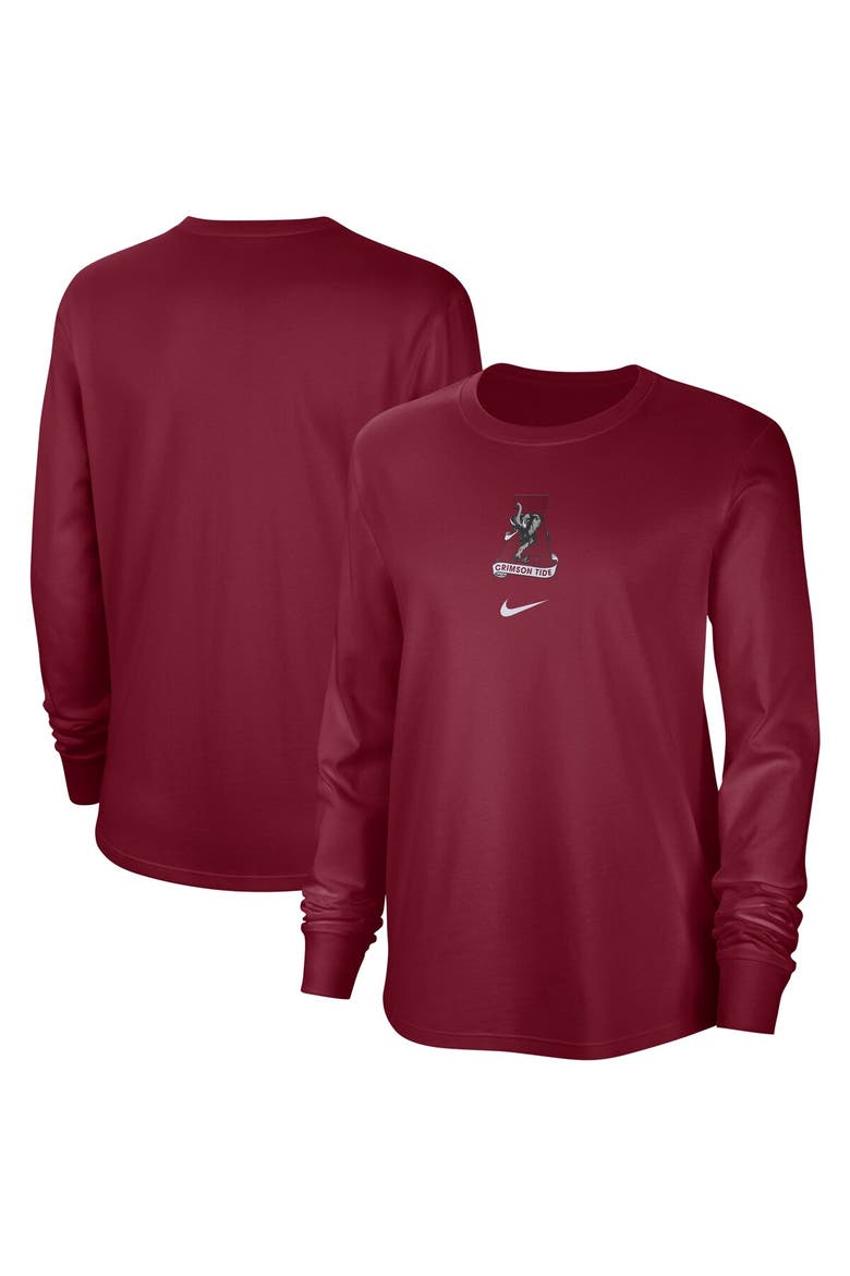 Women's Nike Crimson Alabama Crimson Tide Vintage Long Sleeve T-Shirt, Alternate, color, Crimson