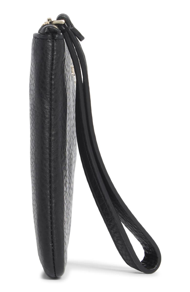 Kate Spade New York leila pebbled leather medium pouch, Alternate, color, Black