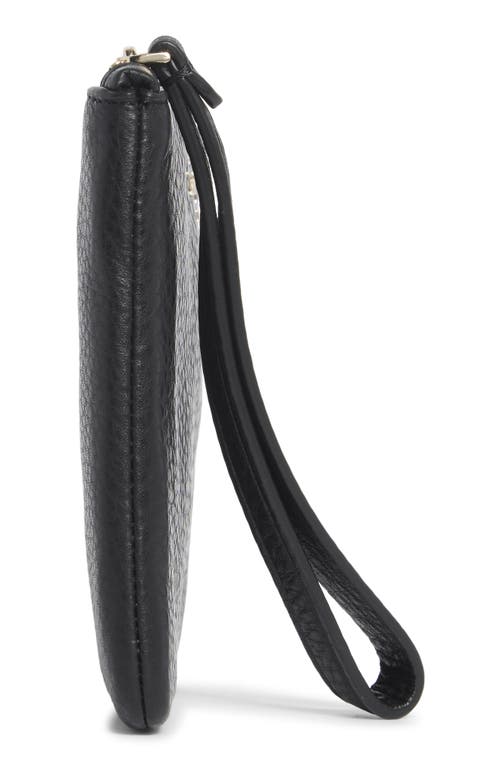 Kate Spade New York Leila Pebbled Leather Medium Pouch In Black