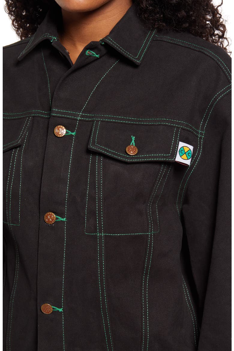 Denim Jacket, Alternate, color, BLACK