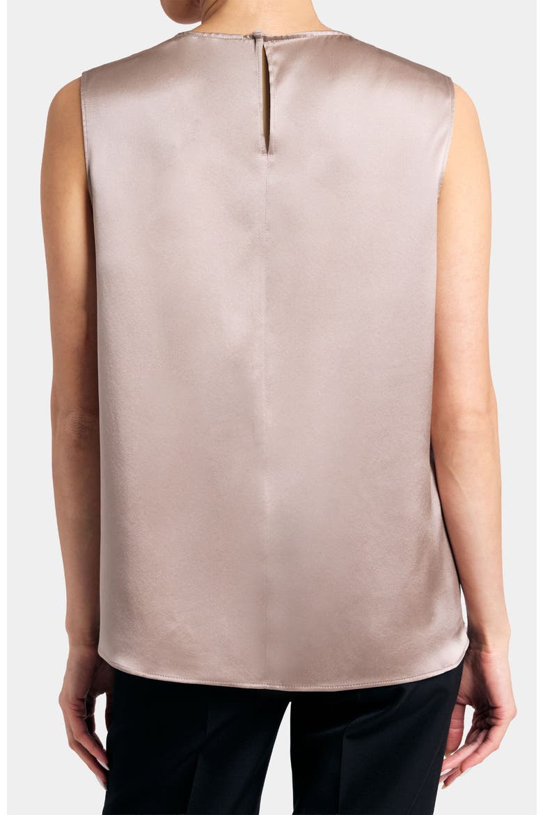 Demi Sleeveless Top in Silk Charmeuse, Alternate, color, DUSTY MAUVE