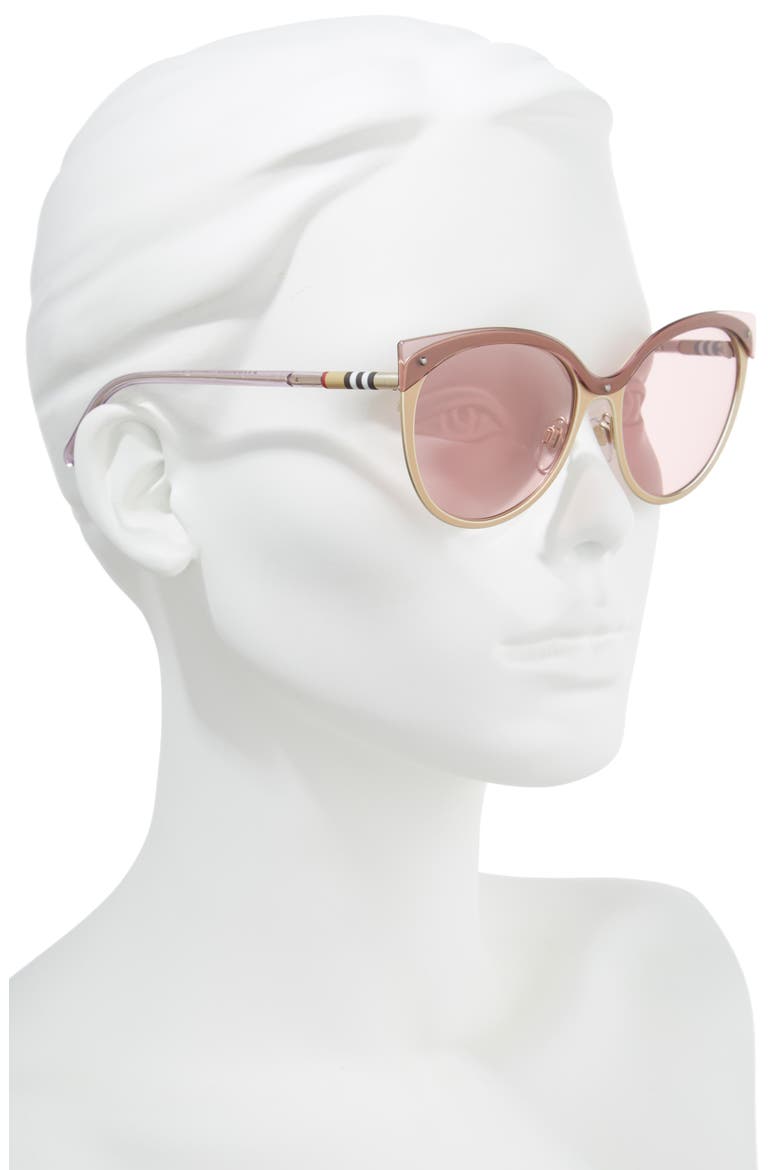 Heritage 55mm Cat Eye Sunglasses, Alternate, color, BEIGE SOLID