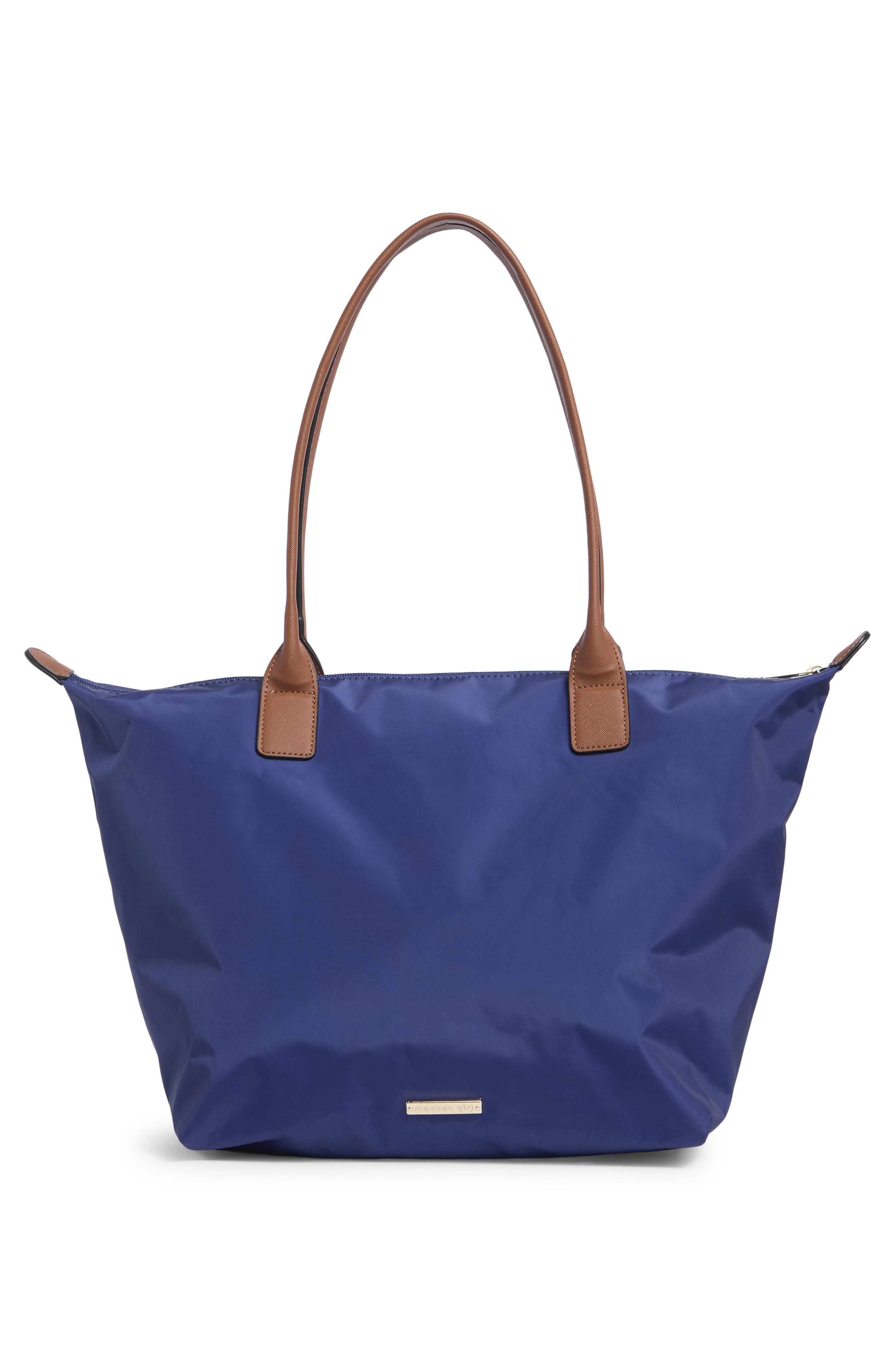Madden Girl Nylon Tote, Alternate, color, Navy