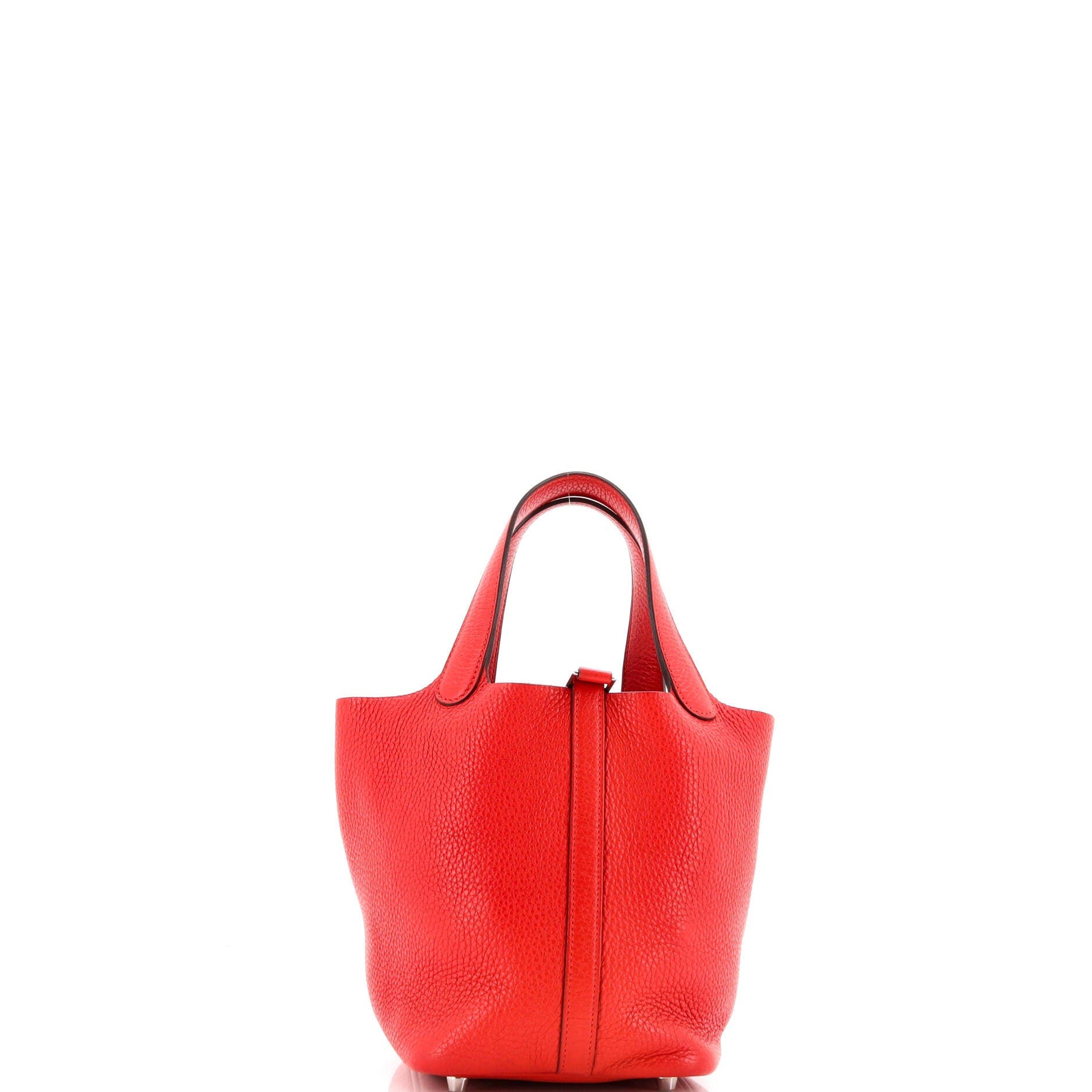 Pre-Owned Hermes Picotin Lock Bag Clemence PM, Alternate, color, Rouge Tomate