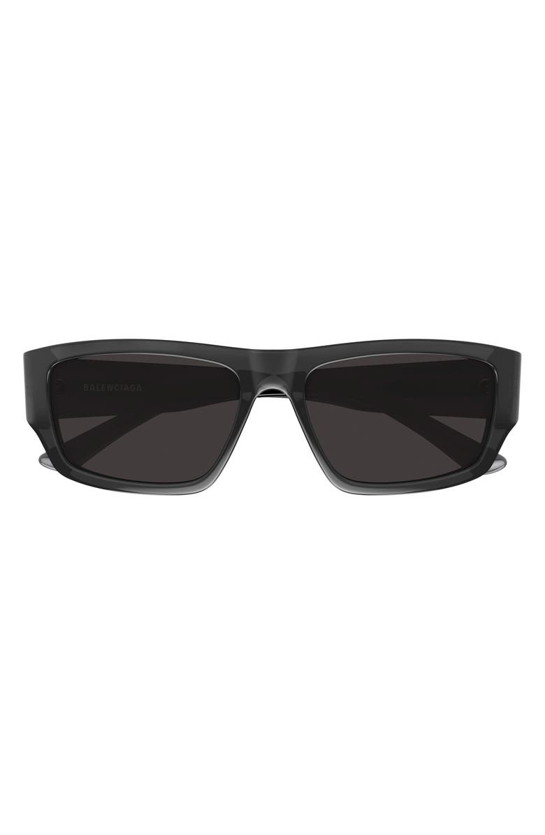 Balenciaga 58mm Rectangular Sunglasses, Main, color,