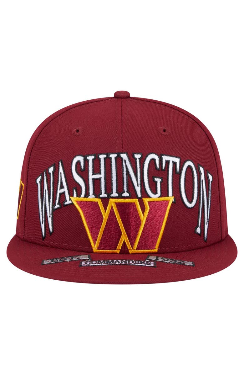 New Era Men's New Era Burgundy Washington Commanders  Oversized 59FIFTY Fitted Hat, Alternate, color, Burgundy