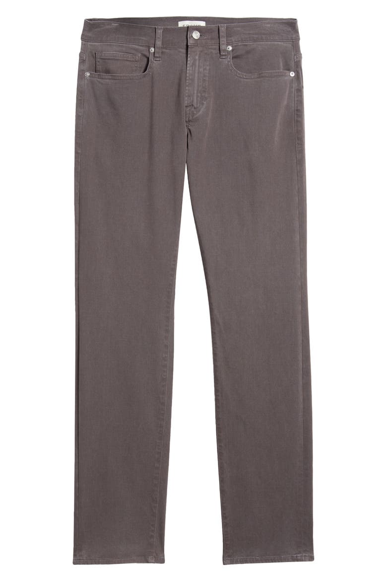 L'Homme Slim Fit Five-Pocket Twill Pants, Alternate, color, SLATE GRAY