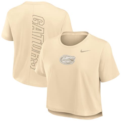 Women's Nike Tan Florida Gators Performance Cropped T-Shirt