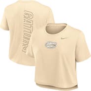 Nike Women's Nike Tan Florida Gators Performance Cropped T-Shirt