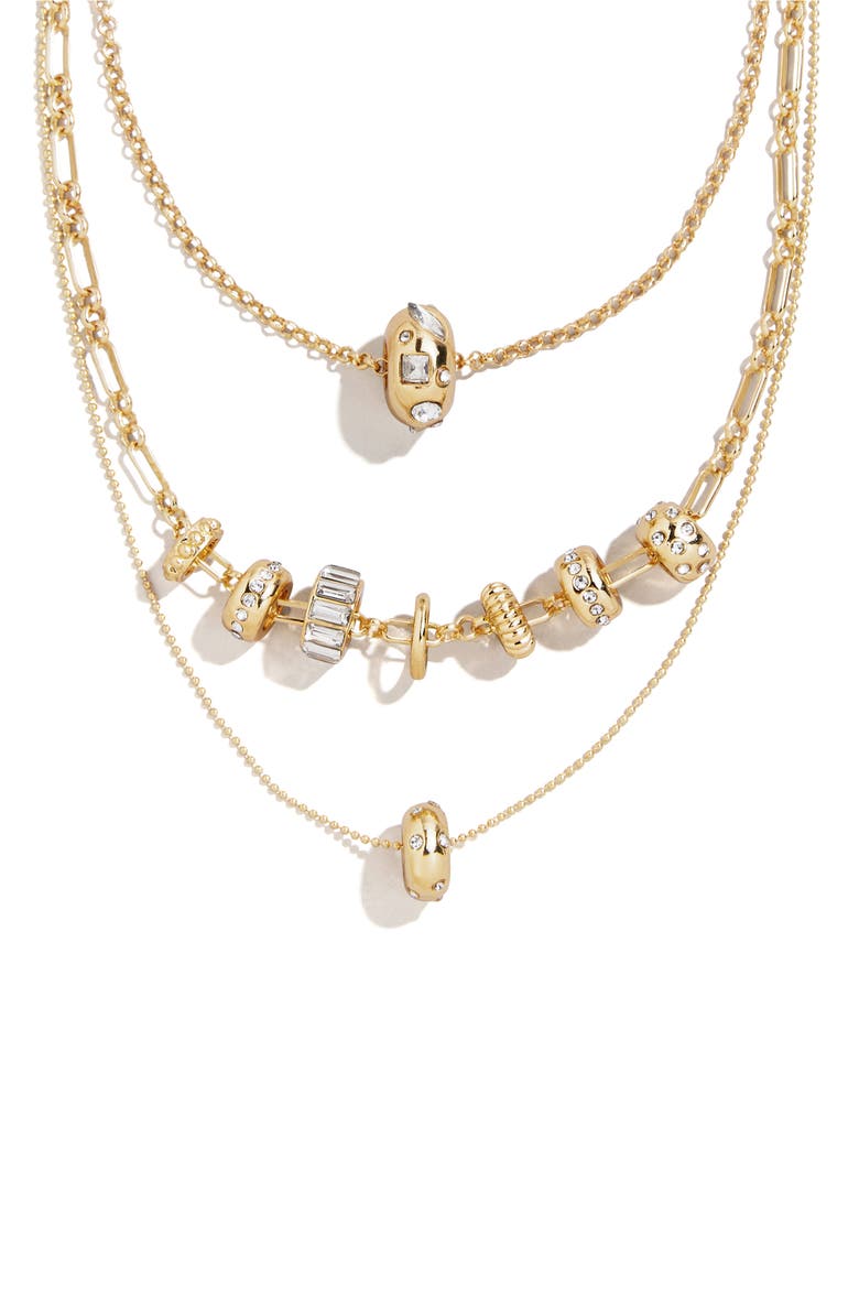 Renee Set of 3 Charm Necklaces, Main, color, GOLD
