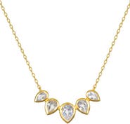 Satya Jewelry Commence with Clarity White Topaz Lotus Petal Necklace