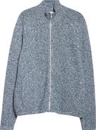 PALMES Mélange Cotton Blend Full Zip Sweater