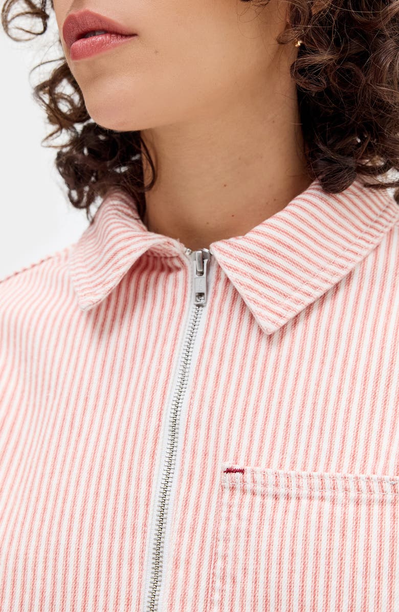 BDG Urban Outfitters Yuri Stripe Cotton Canvas Zip Jacket, Alternate, color,