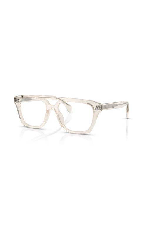 Moncler 53mm Rectangle Optical Glasses In Brown
