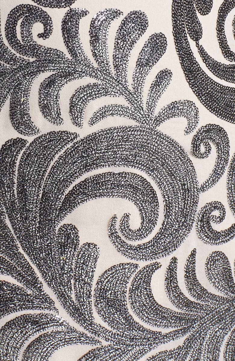 Adrianna Papell Beaded Chiffon Sheath Dress, Alternate, color, 