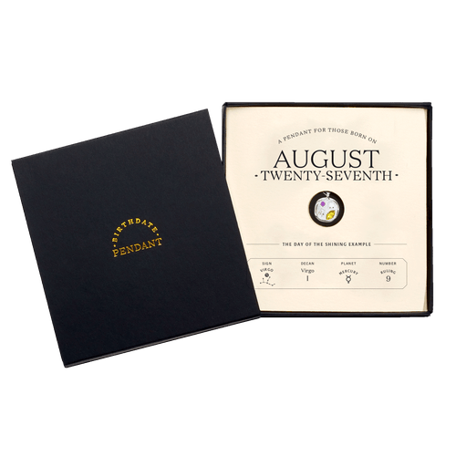 Birthdate Co. The August Birthdate Silver Pendant In August 27th - Silver