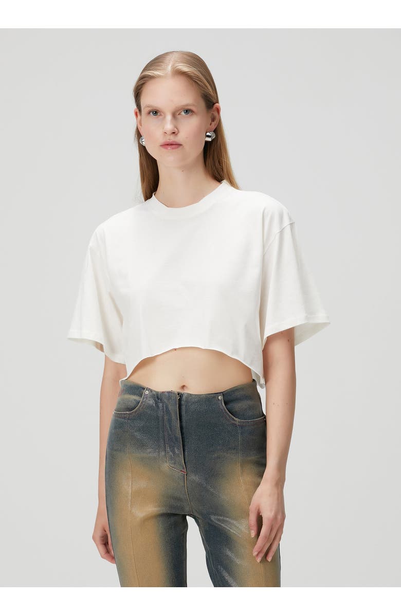 PCFG Pure Cotton Oversized Crop Top, Alternate, color, White