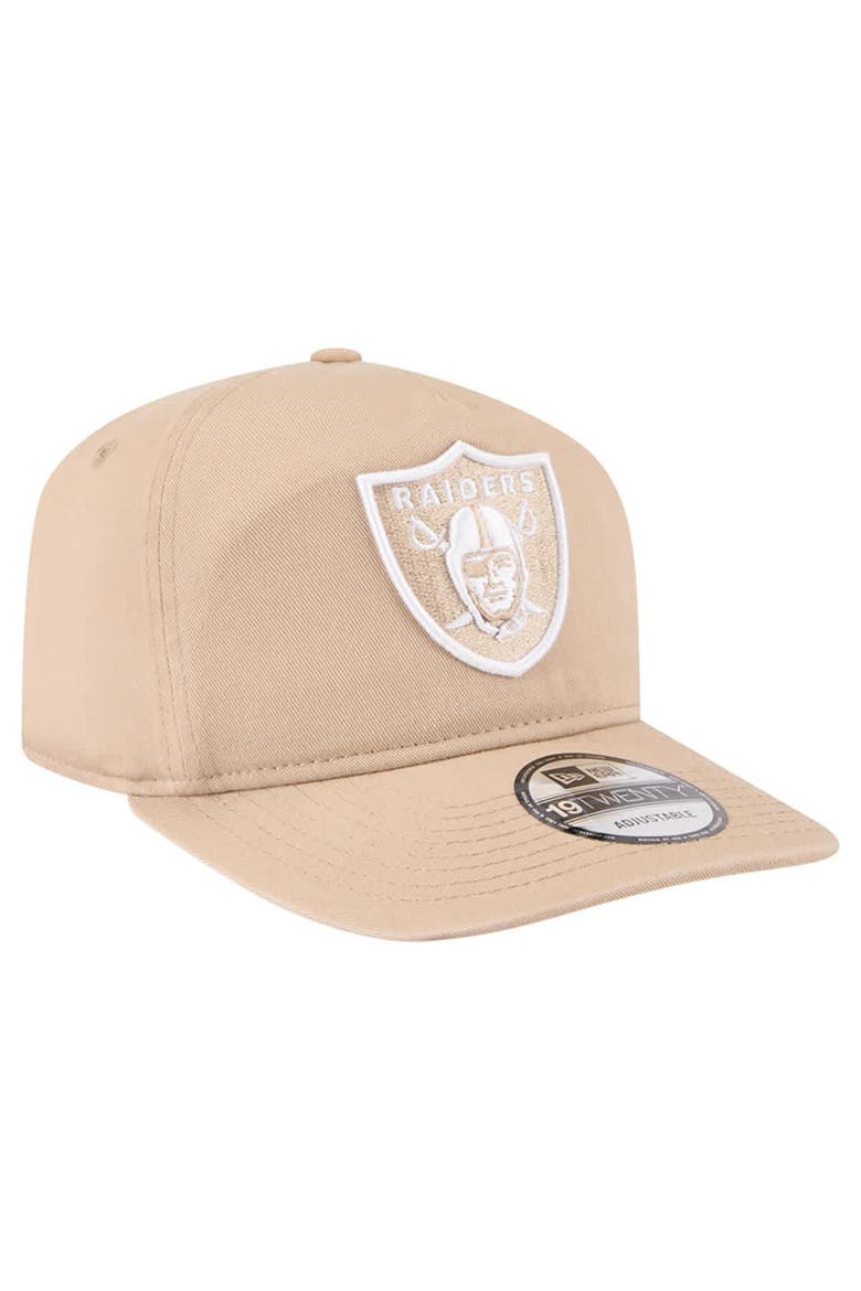 Men's New Era Tan Las Vegas Raiders 19TWENTY Adjustable Hat, Alternate, color, Tan