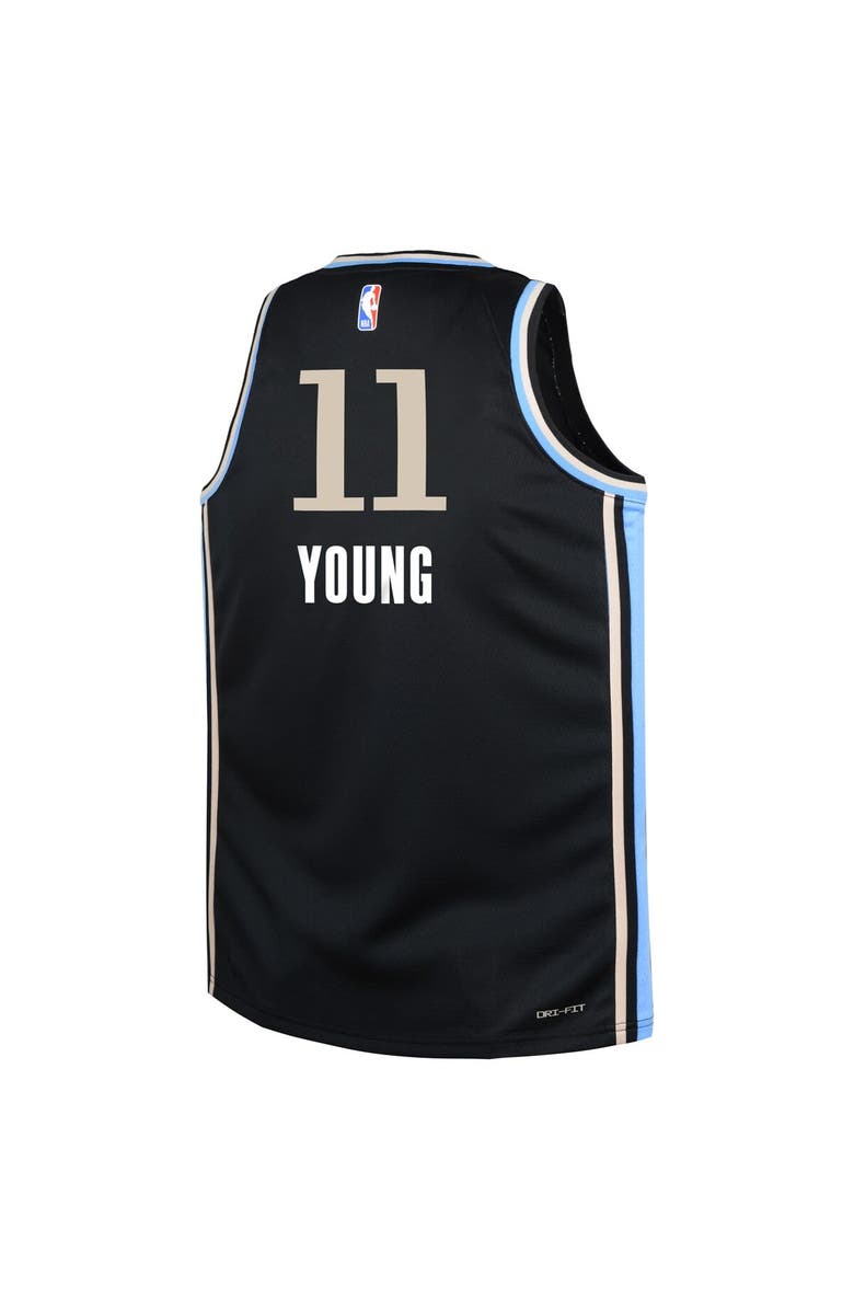 Nike Youth Nike Trae Young Black Atlanta Hawks  Swingman Replica Jersey - City Edition, Alternate, color, 