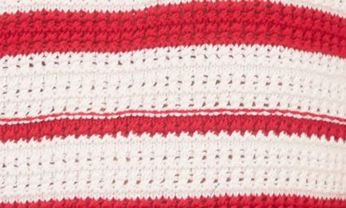 Blu Pepper Striped Open Stitch Sweater In Multi