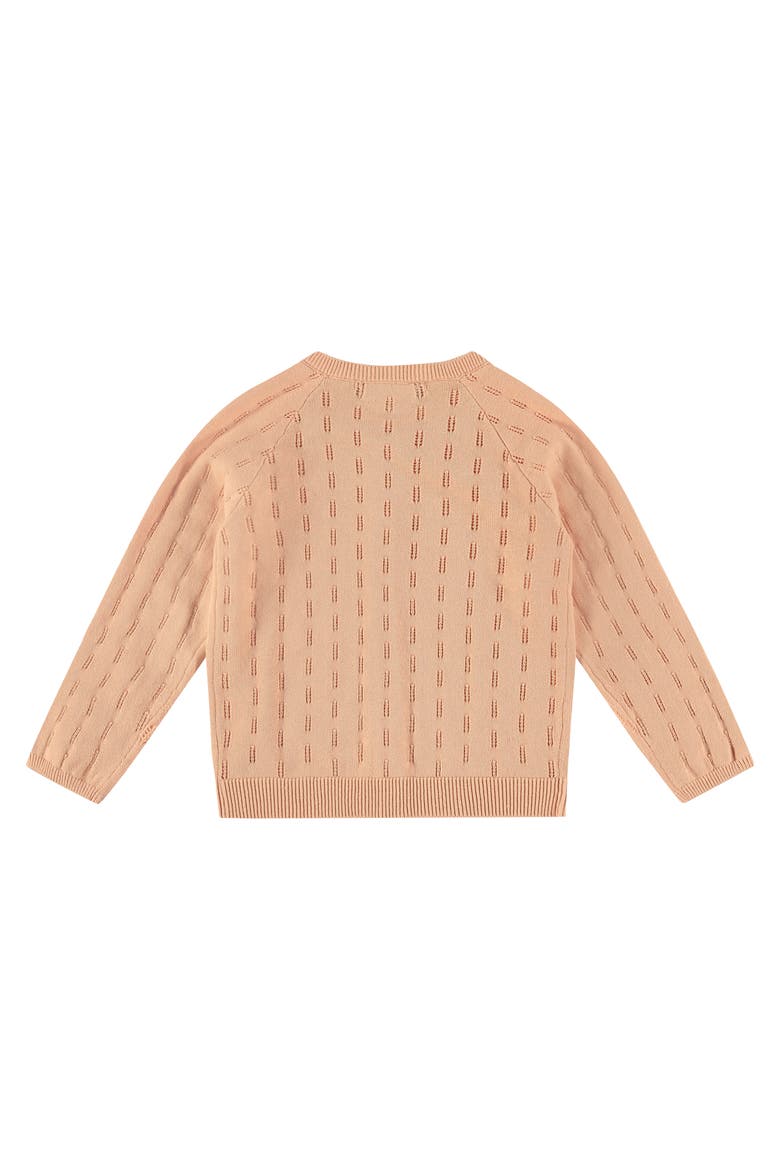 Pointelle Cardigan, Alternate, color, Salmon
