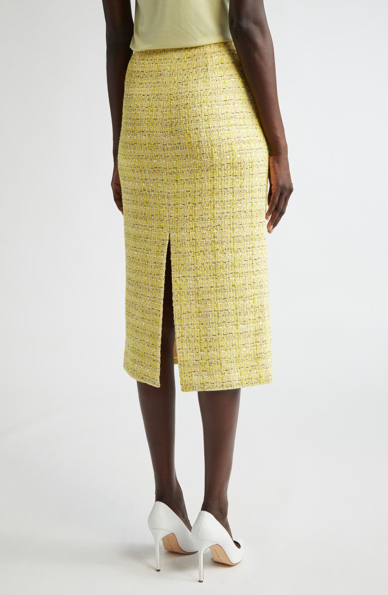 ST. JOHN Metallic Tweed Pencil Skirt, Alternate, color, Golden Citrus Lurex Multi