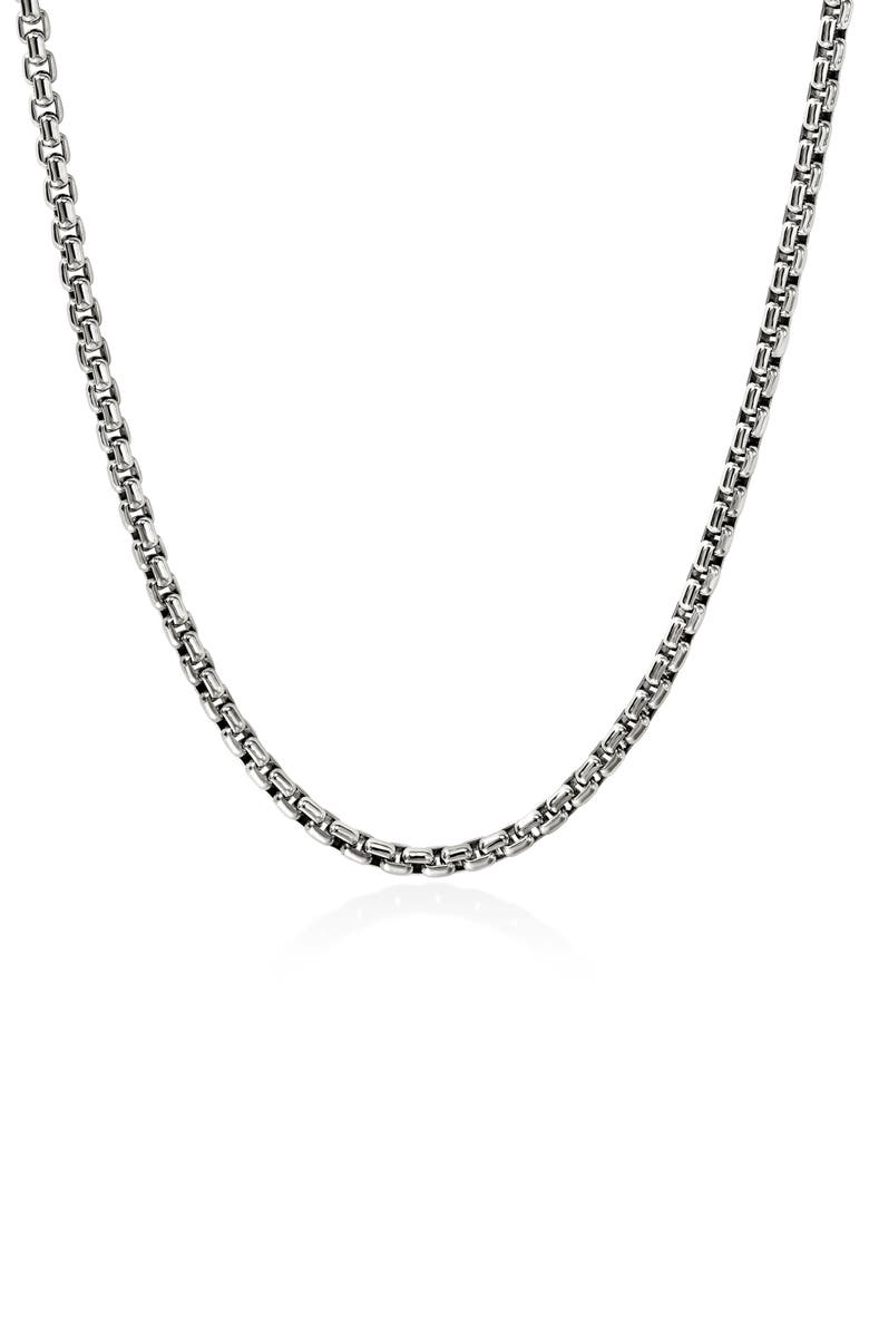 John Hardy Box Chain Necklace, Main, color, Sterling Silver