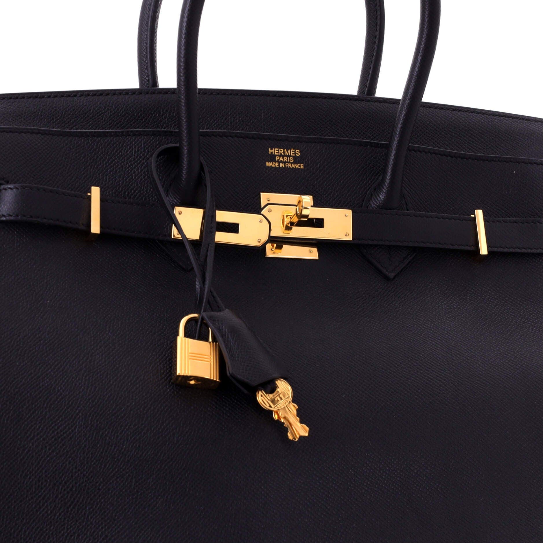 Pre-Owned Hermes Birkin Handbag Black Epsom with Gold Hardware 35, Alternate, color, Noir