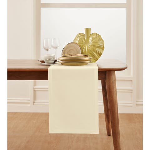 Cotton Linen Plain Table Runner - Dru