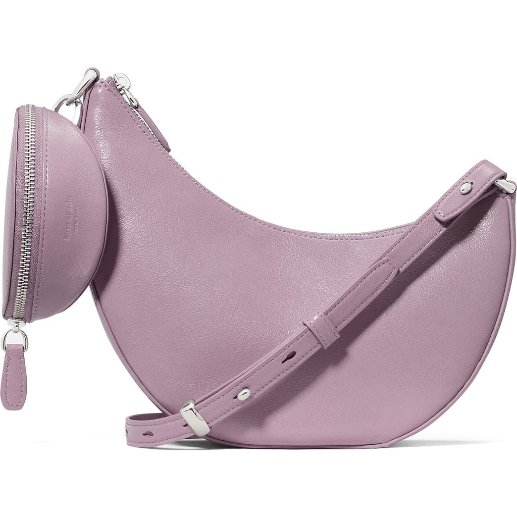 Kate Spade New York Duo Glazed Leather Crossbody Bag In Purple