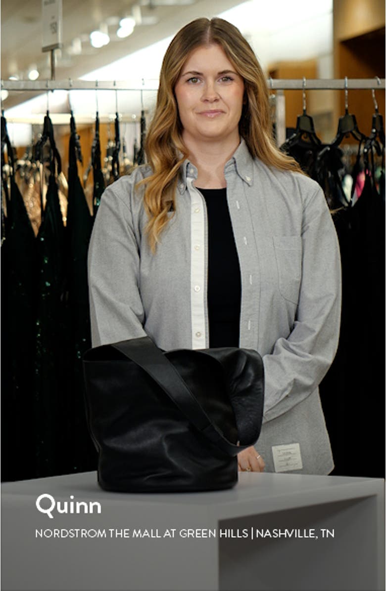 Medium Silvana Leather Bucket Bag, sales video thumbnail