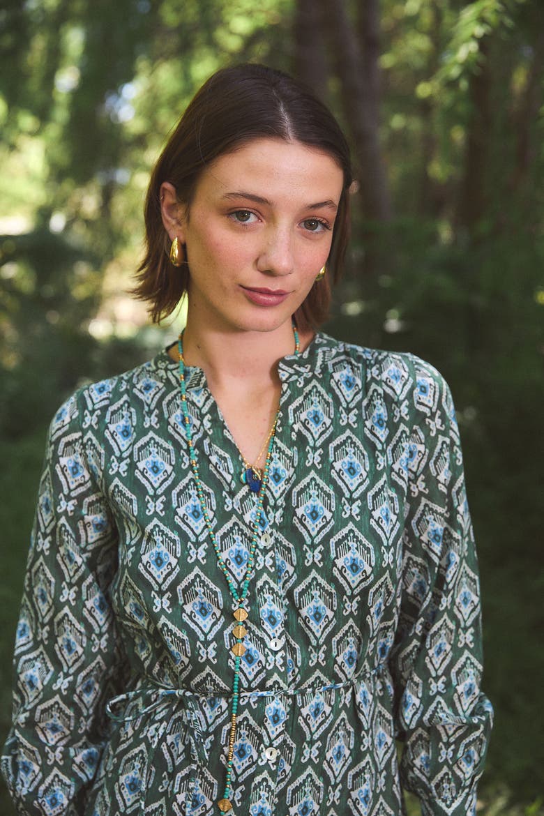 Ines Short Dress, Alternate, color, Green Indra