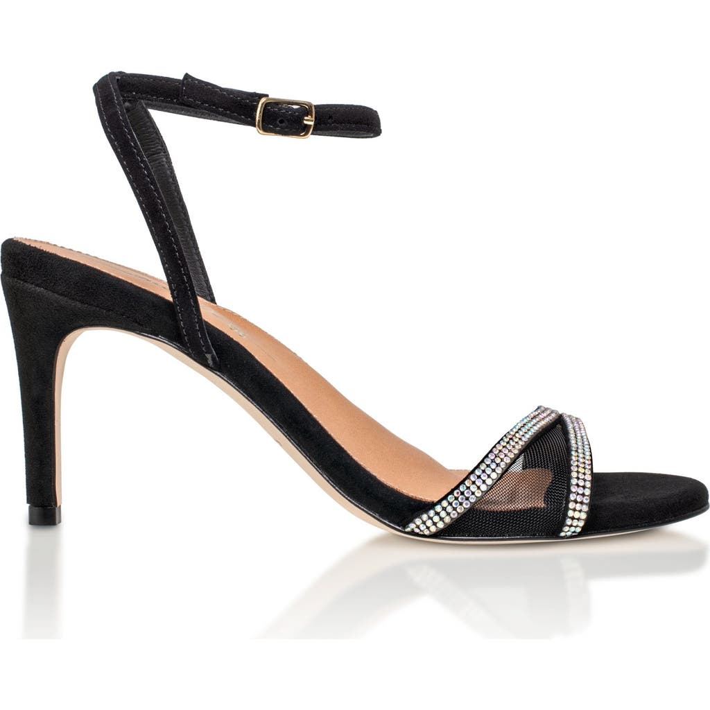 Joan Oloff Shoes Fame Ankle Strap Sandal Heel In Black